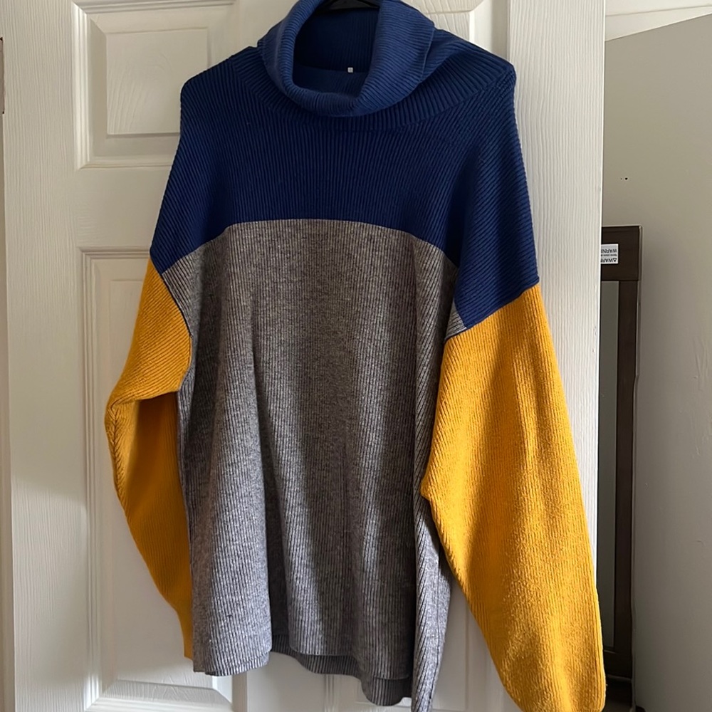 Free People oversized colorblock sweater